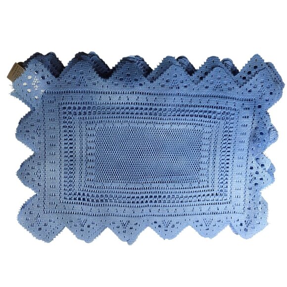 Set of 12 lace placemats Purple violet Polyester cottagecore grannycore - Picture 2 of 6